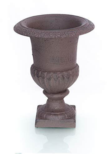 Antikas | Pflanzgefäß aus Gusseisen | 24 cm x 33 cm x 31 cm | Plfanzkübel als französische Amphore für den Garten