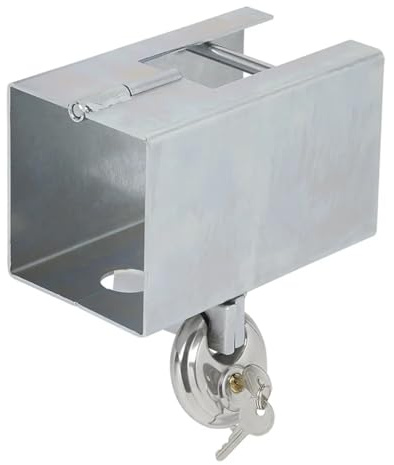 ProPlus Antivol Tête d’Attelage Pliable 19 × 11 × 14,5 cm – pour Remorque, Van et Caravane – Cadenas Disque + 2 Clés Inclus – Métal Argenté