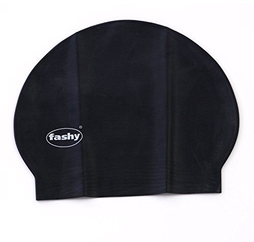 Fashy Badekappe Latex Trainingshaube Badehaube schwarz