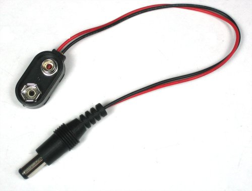 Adafruit Câble connecteur pour Pile 9V avec Prise 5.5mm/2.1mm