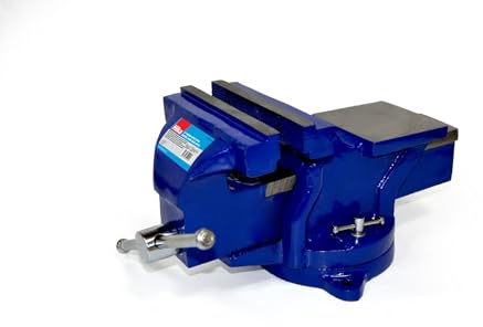 Hilka 54122004 4 Bench Vice with Swivel Base and Anvil Red