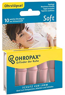 OHROPAX - Soft - Ohrstöpsel - 2x 10 Stück - Wiederverwendbare In-Ohr-Stöpsel aus Schaumstoff gegen schädlichen Lärm - zum Entspannen, Schlafen und Musik hören