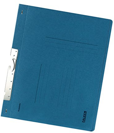 FALKEN 200x Ösenschmalhefter aus Recycling-Karton blau | Made in Germany kaufmännische Heftung und Behördenheftung Einhänge-Heftstreifen Aktenbinder Blauer Engel