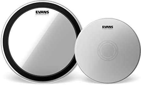 Evans EMAD Heavyweight Knockout Pack, 55,9 cm Bassdrum-Schlagfell mit 35,6 cm Snare-Schlagfell (2-teilig), enthält Bassdrum- und Snare-Schlagfell, extreme Haltbarkeit bei sensibler Ansprache.