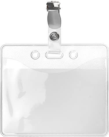 Karteo Ausweishülle mit Metall Clip [1 Stück] für 1 Karte (86 x 54 mm) horizontal als Ausweishalter Kartenhülle für Ausweise Karten im EC Format