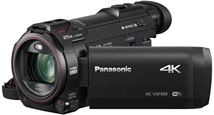 Panasonic HC-VXF999 4K Camcorder (LEICA DICOMAR Objektiv mit 20x opt. Zoom, 4K und Full HD Video, opt. Sucher, opt. Bildstabilisator) schwarz