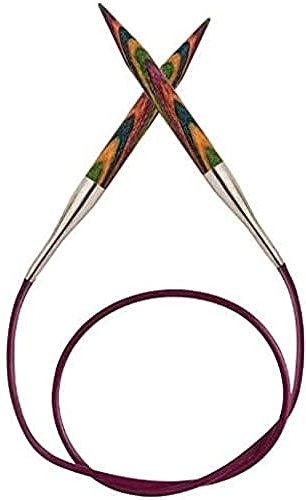 KnitPro - Ferro da Maglia Circolare in Legno, Lunghezza del Cordoncino: 40 cm, 6.00