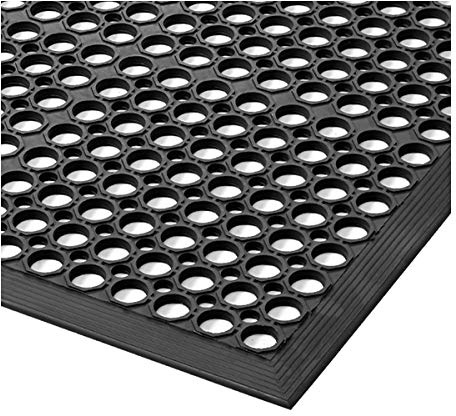Notrax Arbeitsplatzmatte, gelocht - BxH 910 x 12,7 mm - Länge 1520 mm