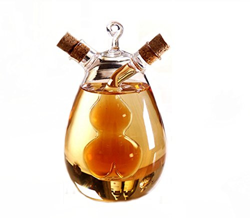 ELETON Huilier et vinaigre 2 en 1 pour ustensiles de cuisine, pot en verre, distributeur d'huile et de vinaigre