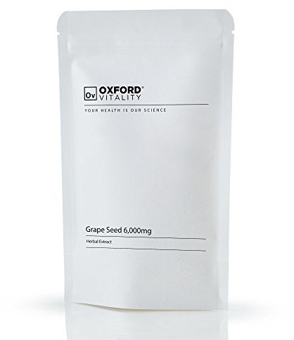 Grape Seed Tablets | 6000mg Supplement | Antioxidant, Vision Care & Vascular Heath | Oxford Vitality