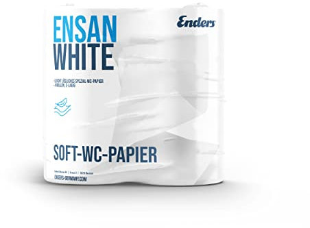 Enders Carta Igienica 4 Rotoli - SOFT WC - Per toilette portatili da campeggio - Carta Igienica 2 Veli - 300 Fogli #5005