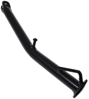 Seitenständer Ständer für Derbi Senda SM 35,5 cm 17 Zoll Schwarz | 355 mm schwarzer Stahl-Seitenständer, 1x, klappt automatisch zurück; kompatibel mit DERBI Senda 50 EBE 2T LC -99 Gitterrohr