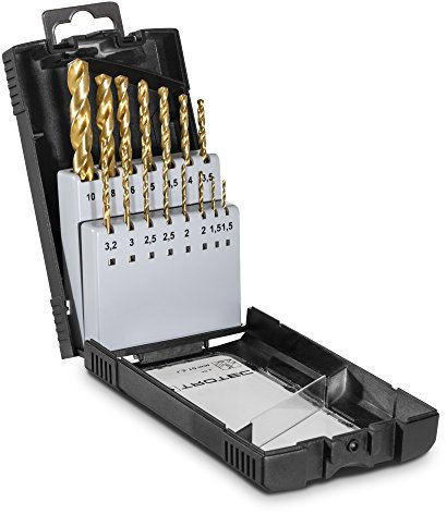 TROTEC HSS-Metallbohrer-Set (15-tlg.), 1,5 bis 10 mm Durchmesser Bohrmaschine Akku-Bohrer