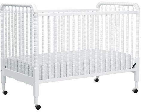daVinci Jenny Lind 3-in-1 Baby Crib Convertible to Toddler Bed, Daybed - Easy to Assemble - GREENGUARD Gold Certified - 4 Adjustable Mattress Heights, Conversion Kit Sold Separately - White