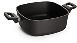 Woll Nowo Titanium Kasserolle viereckig - Induktiv -, 24 x 24 cm, 10 cm hoch, 4.0 Liter, mit 2 Seitengriffen - Geeignet für alle Herdarten