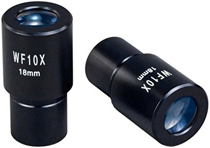 OMAX A Pair WF10X/18 Widefield Microscope Optical Eyepieces 23.2mm Dia