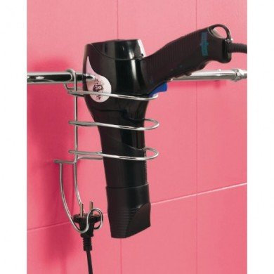 Metaltex Malta PORTAPHON ASCIUGACAPELLI in Acciaio