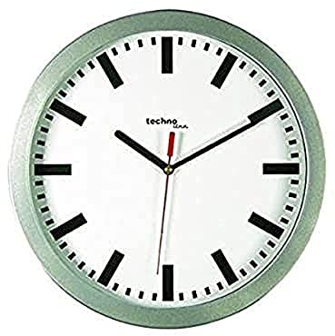 techno line WT 8800 Orologio da Parete Radio, Argento, 30x4x30 cm
