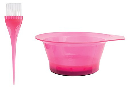 MayaBeauty Tint Bowl Set Tranlucent Pink, Tint bowl with brush, Color: Tranlucent Pink, Dying Hair Kit,