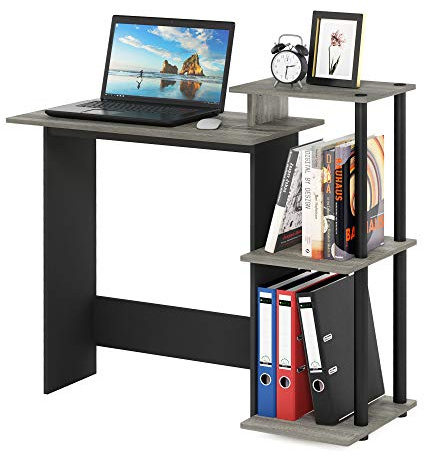 Furinno Efficient Home Laptop Notebook Computer Desk, Study Desk, Writing Desk, French Oak/Black