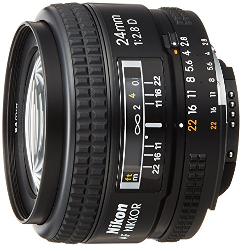 Nikon AF Nikkor 24mm F/2.8 D Wide Angle Prime Lens with Macro Correction, Multi-element Construction, Compatible with Micro Four Thirds Mount