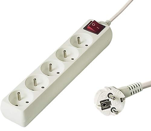 Cable de extensión PremiumCord, 250 V, 10 m, 5 enchufes, interruptor de alimentación, pp5k-10