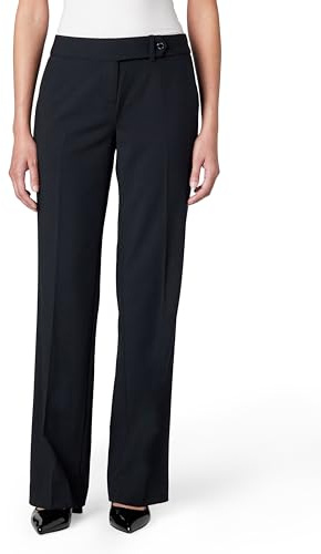 Calvin Klein Damen Straight Leg Lux Pant (Standard & Petite) Lässige Business-Hose, Marineblau, 44