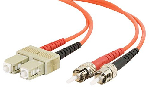 C2G 5m Fibre/Fiber Optic Cable for Fast Ethernet, Fiber Channel, ATM and Gibabit Patch Cable SC/ST LSZH Duplex Multimode 50/125 Fibre Cable