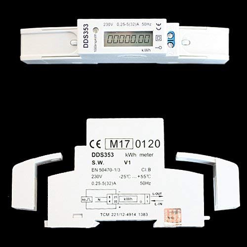 MID-Wechselstromzähler Stromzähler Zwischenzähler 220/230V DIN-Hutschiene digital kWh MID-geeicht ZW2