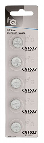 HQ HQCR1632/5BL Lot de 5 Piles Bouton au Lithium CR1632 3 V