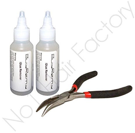 Hair Extensions Keratin/Silicon Bond Glue Removing Kit/Pliers