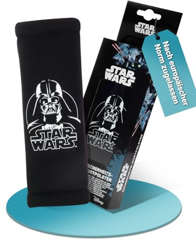 HiTS4KiDS – Gurtpolster Auto für Kinder – Schulterpolster passend für Sicherheitsgurt & Rucksack – Gurtschutz für mehr Komfort auf der Reise – Gurtschoner für Jungen (Star Wars | 20cm)