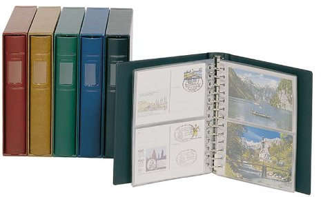 Lindner 1103K - W Álbum para tarjetas postales CLASSIC-burdeos