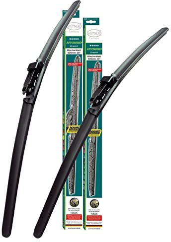Heyner Wipers Fits: Vauxhall Zafira Models 2005 To 2012 Hybrid Windscreen Wiper Blades Front Replacement Set HH2822PT