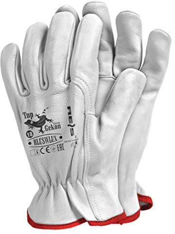 Rlcswluxw Topgekon Lot de 12 gants de protection Blanc