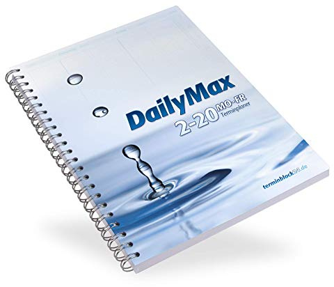 DailyMax 2/20 Terminplaner Praxisplaner - 2 Spalten, 7-20 Uhr im 10- bzw. 20-Minuten-Takt Montag-Freitag, Wochenplaner für Praxis, Studio, Salon und Klinik …