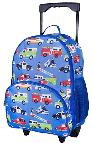 Wildkin Kids Rolling Luggage – Carry-On Size for School & Overnight Travel - Heroes