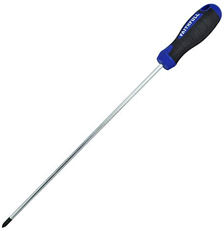 Faithfull - Pozidriv Soft-Grip-Schraubendreher 2pz x 250mm Long Reach - FAISDPZ2L