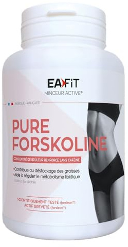 Bruleur De Graisse Eafit Pure Forskoline - Destockage Minceur - 60 Gelules | Aide A Reguler Le Metabolisme Lipidique Et Au Destockage Des Graisses - Complement Alimentaire Perte De Poids, Sans Cafeine