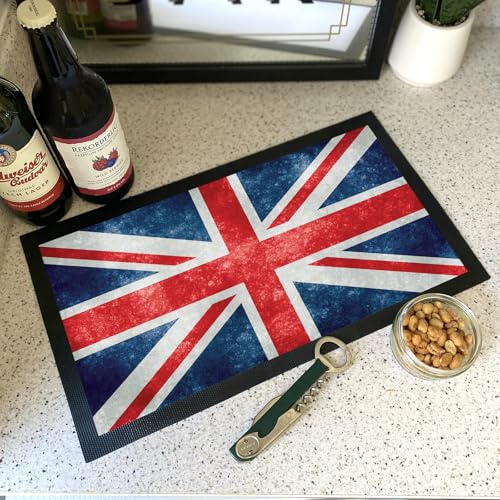Artylicious Union jack flag bar runner home bar counter mat bar accessories