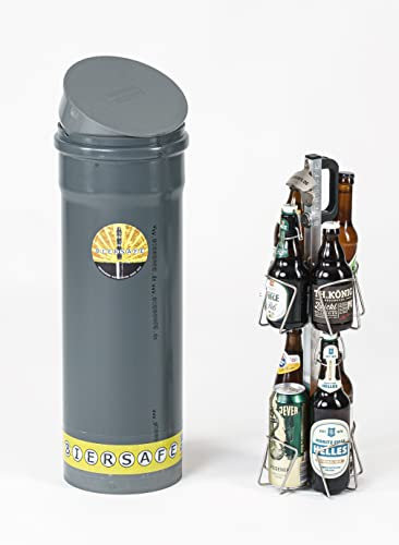 BIERSAFE: Der kleine Bruder. Kühler für 8X Bierflasche. ERD-Kühlrohr ohne Strom - Cooles Bier-Geschenk!