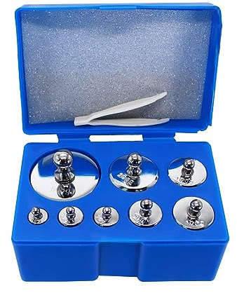 HFS(R) Calibration Weight Set 1000g with Case and Tweezers for Digital Scale, Gram Scale-M2 Class 8pcs 10g,20g,20g,50g,100g,100g,200g,500g