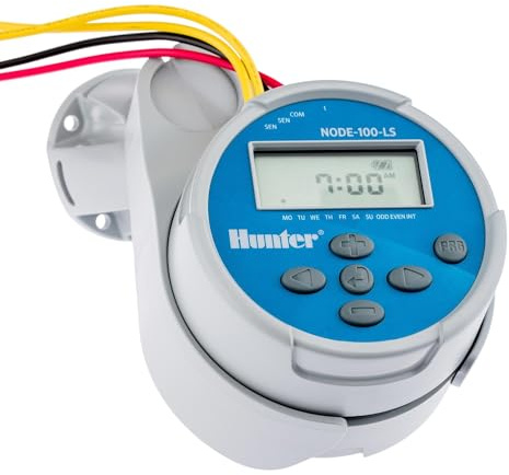 Hunter - Programador autónomo NODE-100 de 1 estación 9V con solenoide.