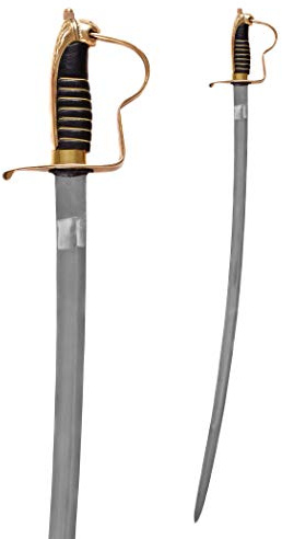 Battle-Merchant Preußischer Offizierssäbel, mit Scheide, echter Stahl
