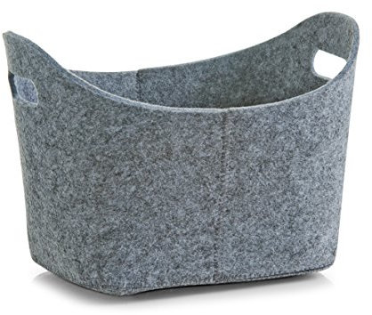 Zeller 14301 Korb, oval, Filz, grau