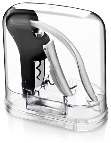 Artaste 48490 Vertical Rabbit Lever Style Corkscrew Kit with Foil Cutter