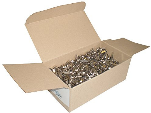 Wedo 1123000 Musterbeutelklammern (Rundkopf, Schachte, vernickelte Ausfhrung (210-3), 1000 Stuck, silber