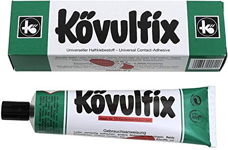 Langlauf Schuhbedarf Schuhkleber Kövulfix 90g - Universalkleber zur Schuhreparatur - Lederkleber, Schuhleim, Planenkleber - Schuhkleber Sohlenkleber wasserfest flexibel