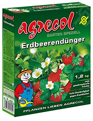 Agrecol Engrais Premium Fraise - Hochkonzentriert 1,2 kg pour Plantes 240 Fraise - Engrais NPK 15-6-11