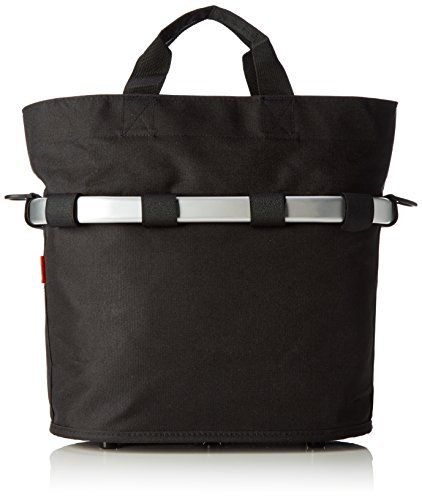 KlickFix Unisex-Adult Farradtaske Bikebasket Oval Sort Fahrradkorb, Schwarz, 34 x 31 17.5 cm EU